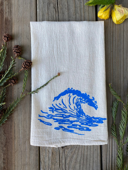 Wave tea towel