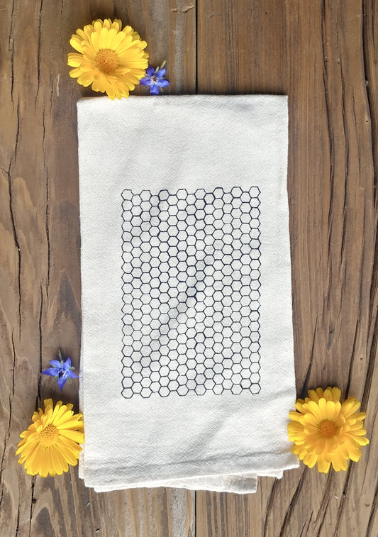 Honeycomb tea towel