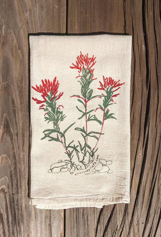 Indian Paintbush tea towel