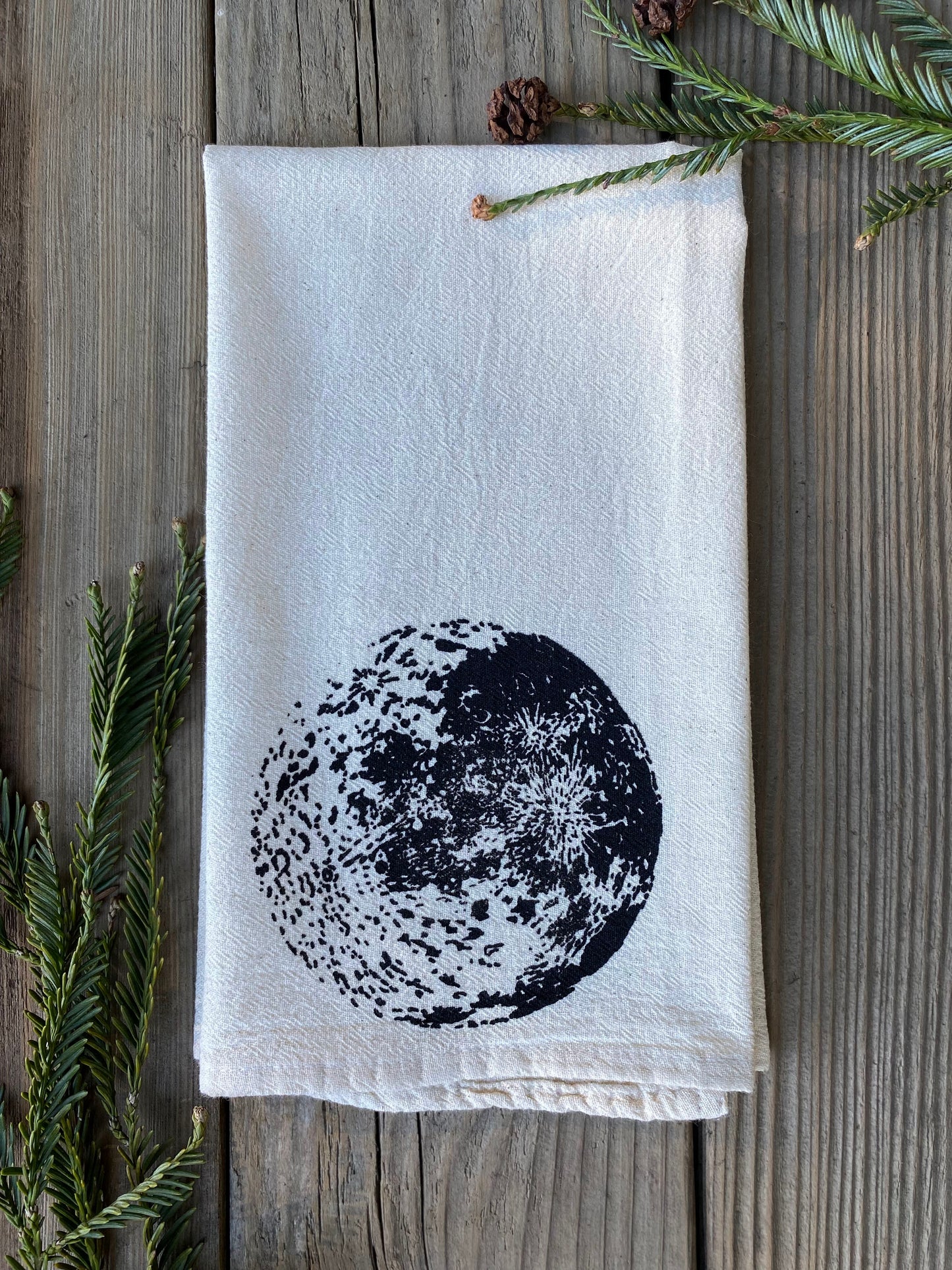 Full moon tea towel