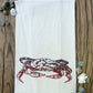 Crab tea towel