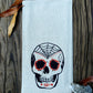 Skull tea towel